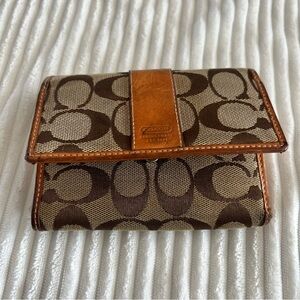 COACH LEATHER WALLET BROWN